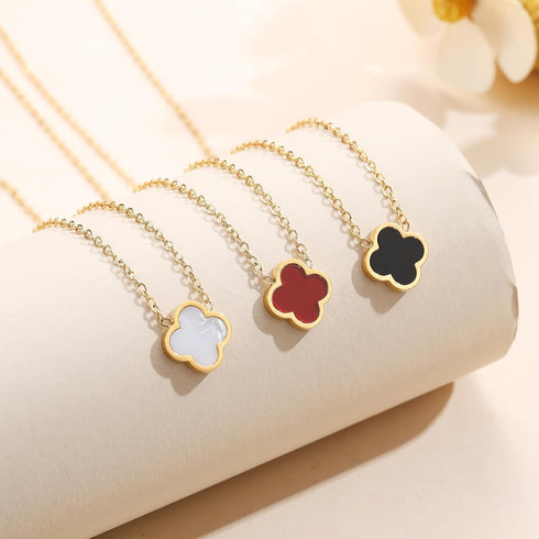 18K Gold Plated Clover Necklace for Women Four Leaf Clover Necklace Flower Lucky Pendant Dainty Jewelry Gifts...