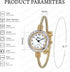 Blekon Collections Women's Cuff Watch - Round Analog Display Arabic Numbers 23mm Case Wire Bracelet Watch for Women Elegant Cable Cuff Bangle Wris...