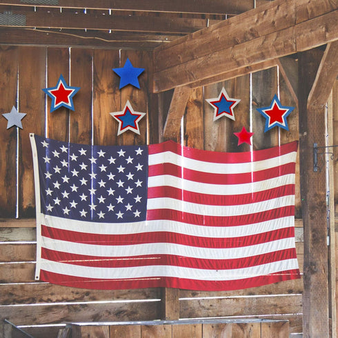 Patriotic Star Cutouts Glitter Cutouts Kit 4th of July Decoration for Independence Day 45 Pieces...