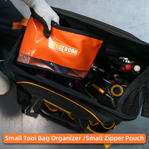 MELOTOUGH 12 inch Zipper Tool Pouch, Multipurpose Small Tool Bag Carry Case For Small Tools - Storage Pouches, Accessories for all your need orgai...