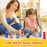 PlenPLAY 8 Piece Community Helpers Toys - People Figures for Kids: City Edition - Firefighters, Police Officers, Construction Workers, Community H...