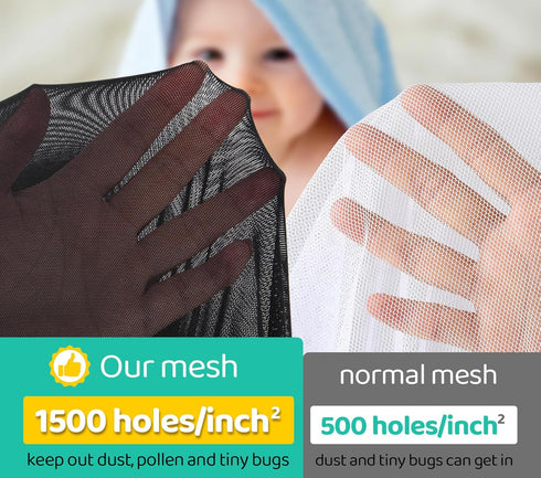 Stroller Mesh Shade Stroller Net Cover Baby Car Seat Carrier Shade-Ventilated and See Through Mesh...