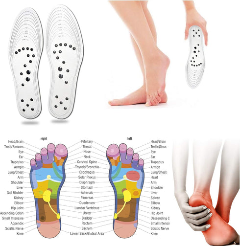 Carespot Acupressure Magnetic Massage Insoles for Men/Women, Foot Massager Shoe-pad Foot Therapy Reflexology Pain Relief Shoe Inserts | Memory Foa...