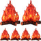 Boao 6 Set Fake Fire Fake Flame Camping Decoration 3D Cardboard Campfire Centerpiece Artificial Flames Campfire Party Decoration for Camp Bachelor...