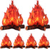 Boao 6 Set Fake Fire Fake Flame Camping Decoration 3D Cardboard Campfire Centerpiece Artificial Flames Campfire Party Decoration for Camp Bachelor...