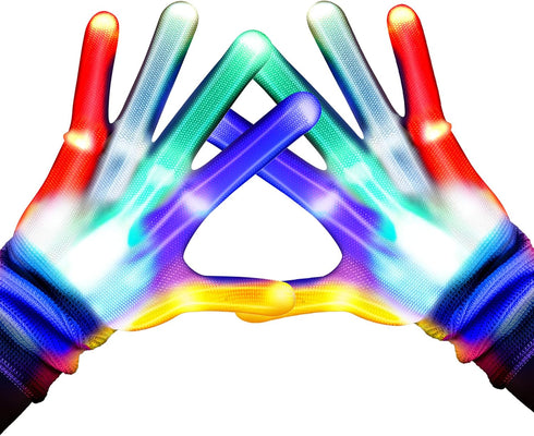 TOPTOY LED Gloves, Light Up Gloves for Kids Birthday Easter Gift Cool Fun Toys for 3-12 Year Old Boys Girls...