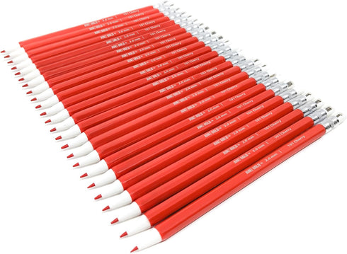 June Gold 24 Red 2.0 mm Mechanical Pencils with Red Color Leads, Bold Thickness, Built in Rear Sharpener (Cherry #101)...