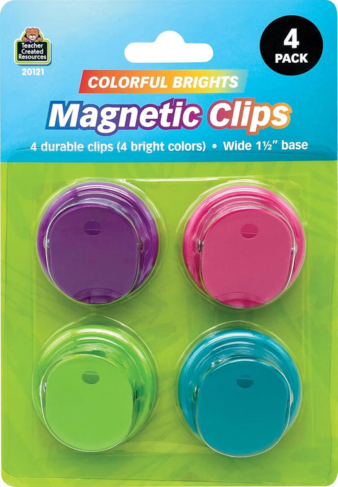 Teacher Created Resources Colorful Brights Magnetic Clips...