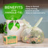 ANECO Compostable Food Waste Bags 3 Gallon With Handles (30 Count), Extra Strong Compost Bags for Kitchen Countertop Bin - BPI & OK Compost HOME C...