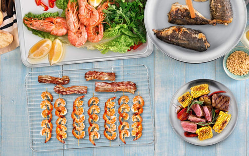 TeamFar Baking Rack, Cooling Roasting Rack Stainless Steel for Baking Sheet Oven Pan, Healthy & Rust Free, Oven & Dishwasher Safe - Set of 3 (15.2...