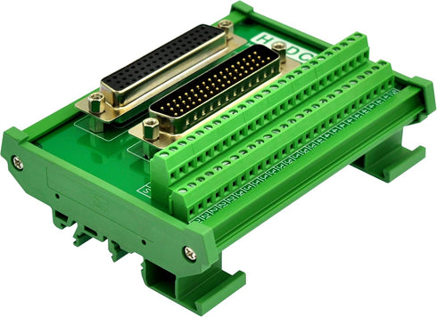 DIN Rail Mount D-SUB Male-Female Interface Module Terminal Block Breakout Board (DB50)...