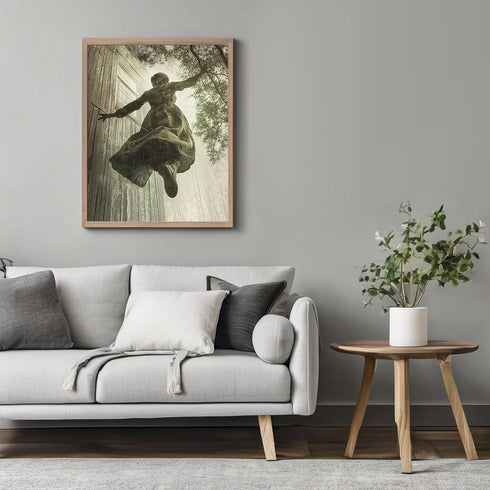 Posterizer 1 pcs-horror abstract art-woman floating in the air-Gothic Art-Fantasy & Fiction Art-Gift for Men Women Entrepreneur Teens - unframed w...