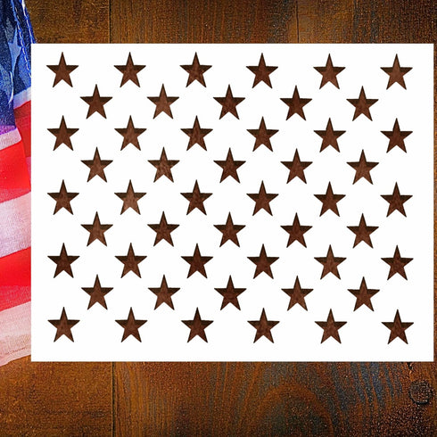 Extra Large Star Stencil (17x12 Inches) - 50 Stars American Flag Stencils for Painting on Wood - Airbrush, DIY Drawing, Spray Paint Stencil & Craf...