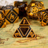 Metal UFO Dice Set, 7 Die Metal Polyhedral Dice Set for DND Dungeons and Dragons Role Playing Games,with Skull Bag.(Ancient Gold)...