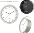 Wall Clock Safe - 10-Inch Battery-Operated Analog Timepiece with Hidden Shelf Storage for Secret Compartment Items and More by Stalwart (Silver/Wh...
