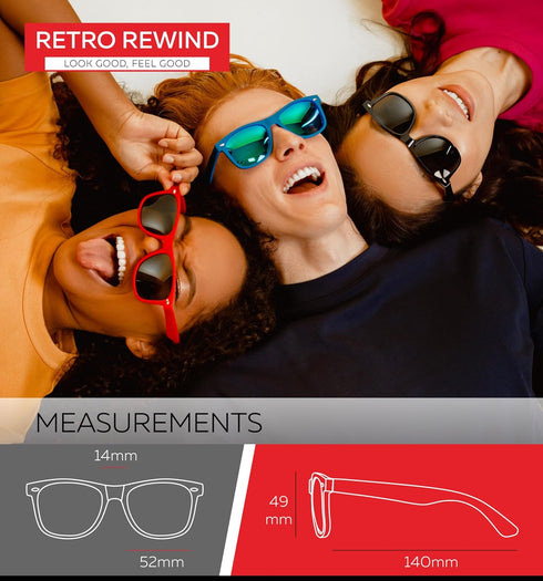 Retro Rewind Polarized Sunglasses for Men and Women - UV Protection Classic Sun Glasses...