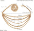 Women's Premium Hang Low Multi Link Chain 4 or 5 Layer Waist Chain Belt in Gold, Silver Tone...