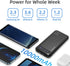 Power Bank 10000mAh Mobile Phone Portable Charger External Battery Pack with 2 USB 2.4 A Outputs and USB C Input Compatible with Huawei iPhone 12 ...