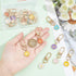 PH PandaHall 24pcs Flower Keychain, Daisy Enameled Charms Aesthetic Keychain Car Key Ring Pendant Key Chains for Mom Mother's Day, Handbag Bag, Ea...