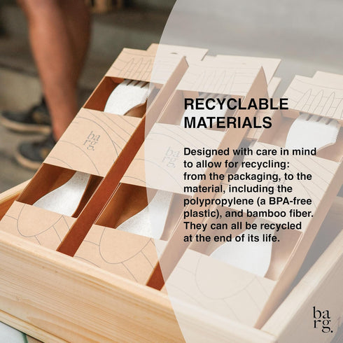 Spork by barg. Bamboo Fiber Travel Utensil for Everyday Use, BPA-free and Organic Material, Reuseable, Recyclable, 3-in-1 spoon-fork-knife, Light ...