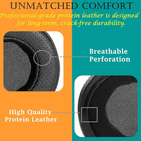TaiZiChangQin Thicker Upgrade Ear Pads Ear Cushions Mic Foam Replacement Compatible with Mpow 071 USB Headphone (Protein Leather Earpads Black)...