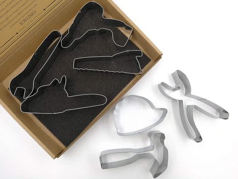 Tools Cookie Cutters Set – 7 PC High Grade 430 Stainless Steel –Wrench, Hammer, Saw, Chainsaw, Pliers, Safety Helmet and Drill...