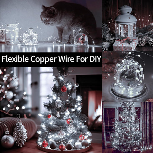132ft 400 LED Fairy Lights Plug in Silver Wire Outdoor String Lights Waterproof Firefly Starry Lights with Remote Timer Twinkle Lights for Wedding...