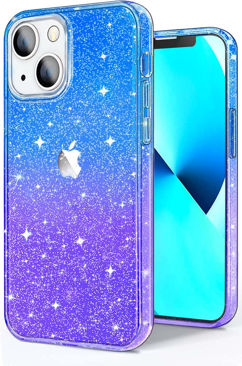 JJGoo Compatible with iPhone 13 Case, Glitter Soft TPU Shockproof Protective Bumper Cover, Sparkle Bling Sparkly Cute Slim Women Girls Phone Case ...