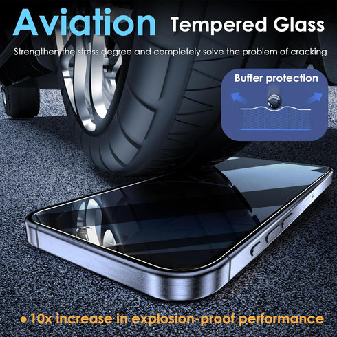 YMHML 2 Pack for iPhone 15 Pro Max iPhone 15 Plus Privacy Screen Protector Tempered Glass, Anti Spy Privacy Screen for iPhone 15 Pro Max iPhone 15...