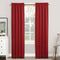 Sun Zero Easton Energy Saving Blackout Rod Pocket Curtain Panel, 40" x 63", Red...