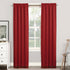 Sun Zero Easton Energy Saving Blackout Rod Pocket Curtain Panel, 40" x 63", Red...