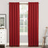 Sun Zero Easton Energy Saving Blackout Rod Pocket Curtain Panel, 40" x 84", Red...
