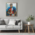 Posterizer 1 pcs-abstract football / soccer suoer hero with flag costume-Sports & Hobby Art Gifts for sports fans Decor for Home & Office- unframe...