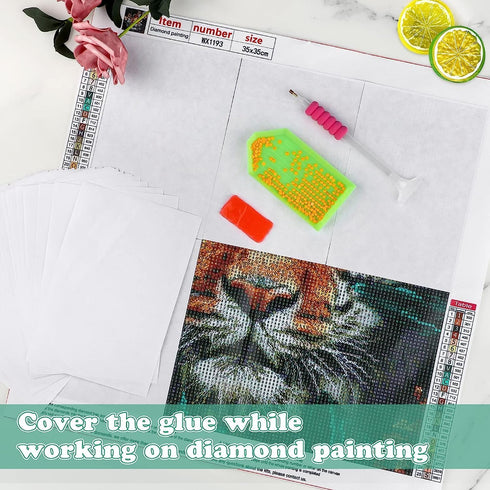 ALKRITA 200PCS Diamond Painting Release Paper Non-Stick Cover Replacement for Embroidery Supplies, Double Sided, 5.9 x 3.9 Inch...