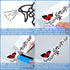 OIIKI Butterfly Flower Car Stickers, 2 Sets - Vinyl Side & Bumper Decals, Universal Scratch Resistant - Red & Black (4 Pcs)...