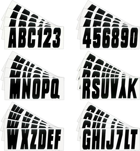 Hardline Products Series 350 Factory Matched 3-Inch Boat & PWC Registration Number Kit, Solid Black - BLK350EC...