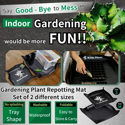 Gardening Plant Repotting Mats Waterproof Set of 2 sizes 50 * 50cm/75 * 75cm Portable Gardening Transplanting Mat Foldable Succulent Potting Mat R...