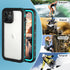 iPhone 13 Pro Max Waterproof Case - IP68 Shockproof Dustproof Full Protection with Lanyard (Teal)...