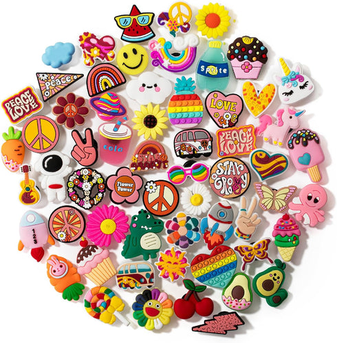 Mr. Pen- Different Charms, 60 Pack, PVC Random Different Charms, Decoration Charms for Decoration, Charm, Cute Charms, Charms Bulk, Charms Pack, R...