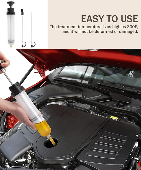 Oil Extractor,Fluid Extractor,Car Accessories Auto Syringe Pump Automotive Fluid Syringe Pump Manual Suction Vacuum Fuel for Power Steering Transm...