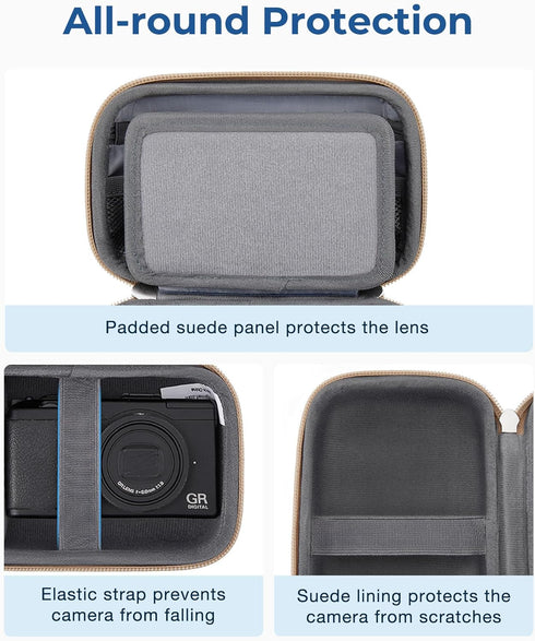 BAGSMART Digital Camera Case, Protective & Lightweight Camera Case with 2 Carrying Ways, Waterproof & Shockproof Small Camera Bag for Canon PowerS...