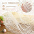 Fanqisi Ivory Lace Tablecloth 60x120 Inches Classic Wedding Lace Tablecloths Overlay Party Table Cover for Bridal Shower Reception Table Decoratio...