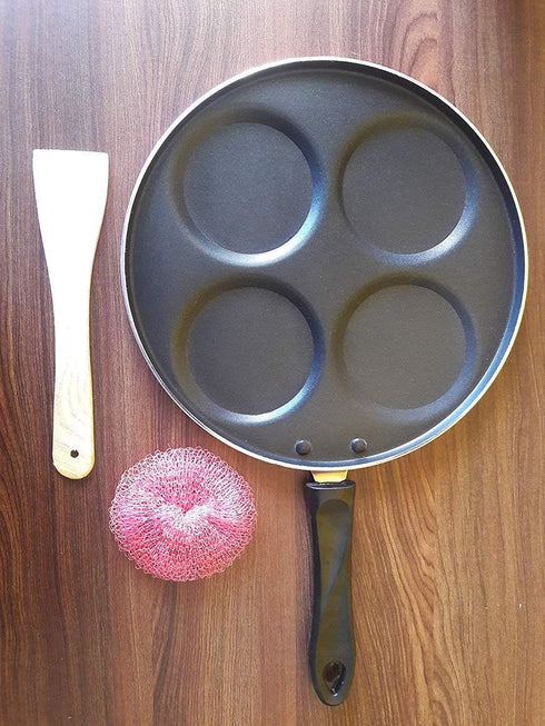 Sahishnu Online & Marketing Nonstick Uttapa Tawa, Uttapa Pan, Non-Stick 4 Cavity Mini Uthapam Tawa with Handle, Pancake Tawa...