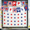 Patriotic Paper Banner 4th of July Bulletin Board Decorations with Red Blue Star Cutouts for Independence Day School Classroom Office Home Decor P...
