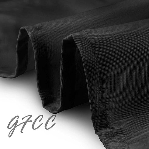 GFCC 54 x 54-Inch Seamless Black Rectangular Polyester Tablecloth for Wedding Party Decorations Square Table Cloth Cover...