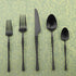 Gugrida Unique & Beautiful Flatware Set - 5 Piece Iridescent Silverware Sets | 18/10 Stainless Steel Reusable Cutlery Set | Black Utensils Service...
