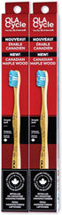 Canadian Maple Toothbrush | Low Impact Bamboo Alternative | Canadian Made from Guitar Factory Scraps | Stays Hygienic & Holds Bristles Better | So...