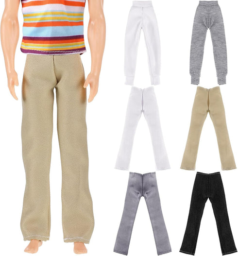 Bencailor 6 Pcs Doll Clothes Boy Doll Beach Shorts Tropical Print Swimsuit Doll Accessories for Boy Dolls (Trendy)...