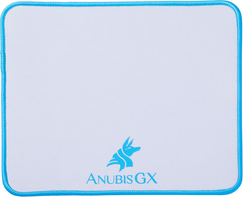 (68 Color/Size Options Gaming Mouse Pad (Small: 8x10), White Pad with Light Blue Stitching. Best Premium Waterproof Non RGB Computer Gaming XL Des...