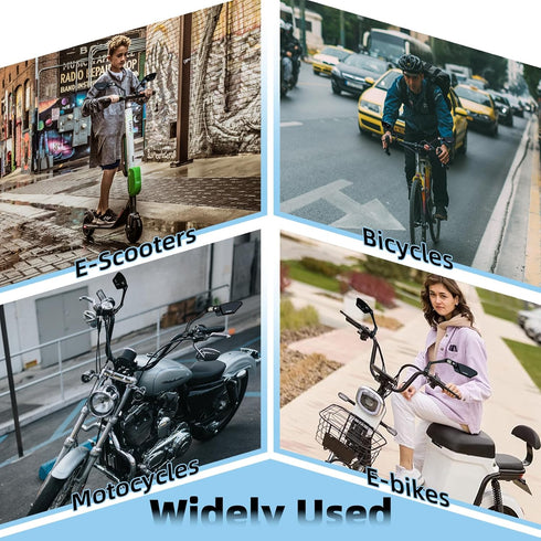 ROCKBROS 2024 Bike Mirror HD Blast-Resistant Bike Mirror Handlebar Mount 360 Degree Adjustable Ebike Mirror Rotatable Bicycle Mirror Easy to Insta...